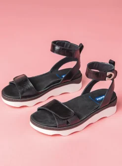Sandalen<Wolky Plata - zwart/wit leer zwart/witleer