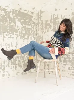 Veterlaarzen|Halfhoge Laarzen<Wolky Quinta F2F - bruin nubuck bruinnubuck