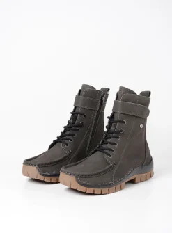 Hoge Veterschoenen|Veterlaarzen<Wolky Reach - asfalt nubuck asfaltnubuck