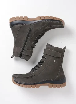 Hoge Veterschoenen|Veterlaarzen<Wolky Reach - asfalt nubuck asfaltnubuck
