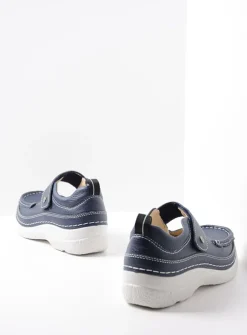 Herfst/Winter|Bandschoenen<Wolky Roll Combi - blauw leer blauwleer