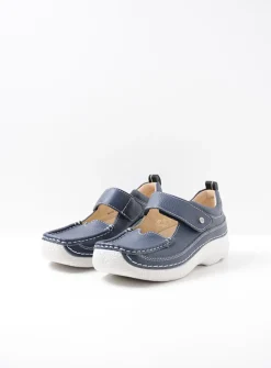 Herfst/Winter|Bandschoenen<Wolky Roll Combi - blauw leer blauwleer