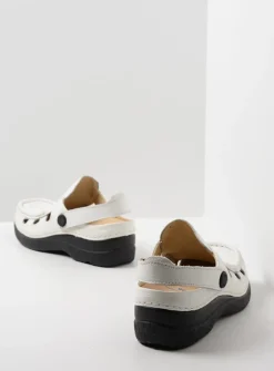 Slippers|Klompen<Wolky Roll Multi - wit leer witleer
