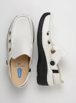 Slippers|Klompen<Wolky Roll Multi - wit leer witleer
