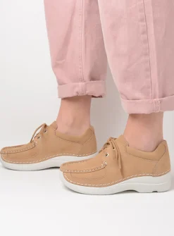 Lage Veterschoenen<Wolky Roll Shoe - beige nubuck beigenubuck