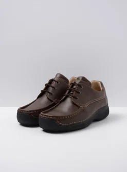 Veterschoenen Heren|Comfortschoenen Heren<Wolky Roll Shoe Men - bruin leer bruinleer