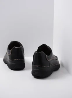 Veterschoenen Heren|Comfortschoenen Heren<Wolky Roll Shoe Men - zwart leer zwartleer