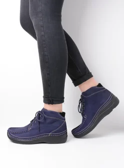 Hoge Veterschoenen|Herfst/Winter<Wolky Roll Shoot - paars nubuck paarsnubuck