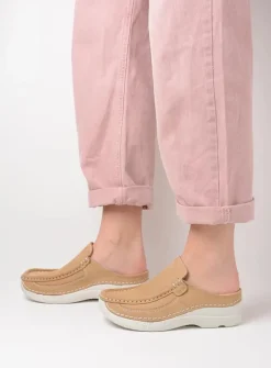 Slippers|Klompen<Wolky Roll Slide - beige nubuck beigenubuck