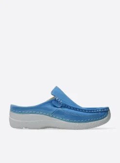 Slippers|Klompen<Wolky Roll Slide - hemelsblauw nubuck hemelsblauwnubuck