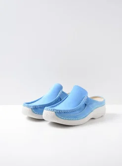 Slippers|Klompen<Wolky Roll Slide - hemelsblauw nubuck hemelsblauwnubuck