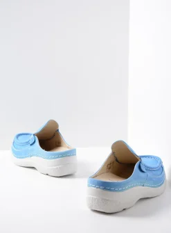 Slippers|Klompen<Wolky Roll Slide - hemelsblauw nubuck hemelsblauwnubuck