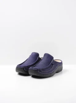Slippers|Klompen<Wolky Roll Slide - paars nubuck paarsnubuck