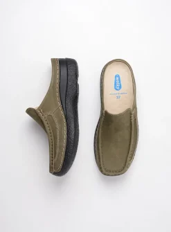 Slippers|Klompen<Wolky Roll Slide - pesto groen nubuck pestogroennubuck