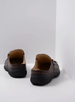 Slippers Heren|Comfortschoenen Heren<Wolky Roll Slide men - bruin leer bruinleer