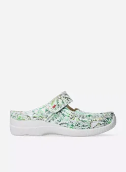Slippers|Klompen<Wolky Roll Slipper - gebroken wit/groen nubuck gebrokenwit/groennubuck