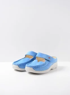 Slippers|Klompen<Wolky Roll Slipper - hemelsblauw nubuck hemelsblauwnubuck