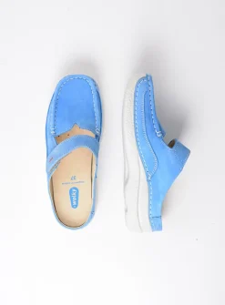 Slippers|Klompen<Wolky Roll Slipper - hemelsblauw nubuck hemelsblauwnubuck