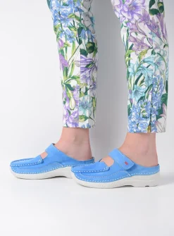 Slippers|Klompen<Wolky Roll Slipper - hemelsblauw nubuck hemelsblauwnubuck