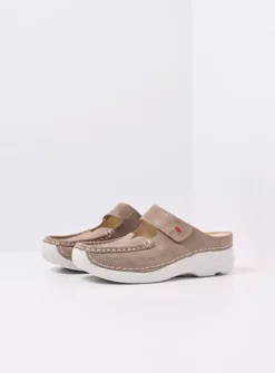 Slippers|Klompen<Wolky Roll Slipper - safari effectleer safarieffectleer