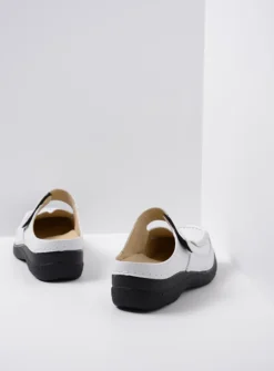 Slippers|Klompen<Wolky Roll Slipper - wit/zwart leer wit/zwartleer