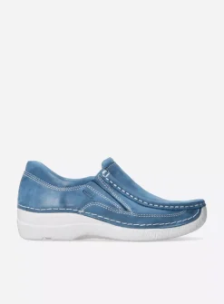 Instappers<Wolky Roll Sneaker - blauw effectleer blauweffectleer