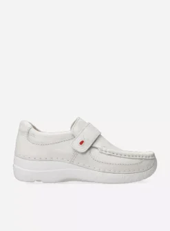 Instappers|Herfst/Winter<Wolky Roll Strap - gebroken wit leer gebrokenwitleer