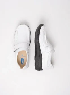 Instappers|Herfst/Winter<Wolky Roll Strap - wit leer witleer