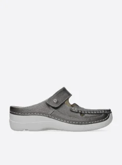 Slippers|Klompen<Wolky Roll Talaria - antraciet leer antracietleer