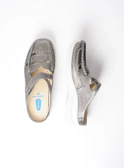 Slippers|Klompen<Wolky Roll Talaria - antraciet leer antracietleer