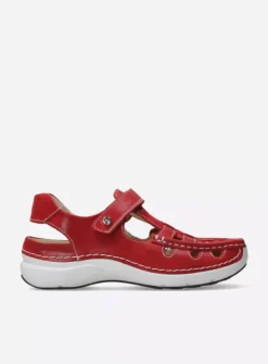 Sandalen<Wolky Rolling Sun - rood effectleer roodeffectleer