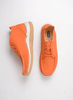 Lage Veterschoenen|Hoge Veterschoenen<Wolky Rosella - oranje nubuck oranjenubuck