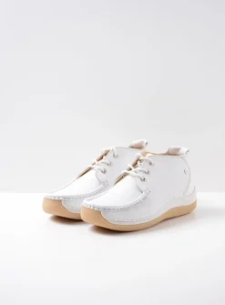 Lage Veterschoenen|Hoge Veterschoenen<Wolky Rosella - wit leer witleer