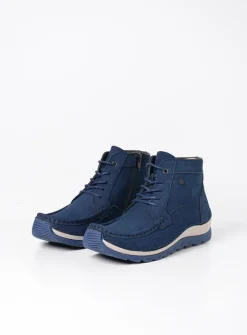Hoge Veterschoenen<Wolky Salado - blauw nubuck blauwnubuck