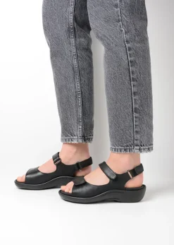 Sandalen<Wolky Salvia - zwart leer zwartleer