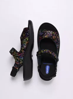 Sandalen<Wolky Salvia - zwart/multi flower nubuck
