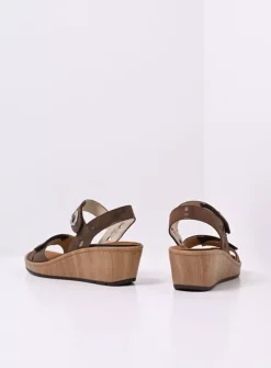 Sandalen<Wolky Sanibel - cederbruin effectleer cederbruineffectleer