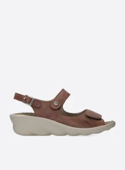 Sandalen<Wolky Scala - middenbruin leer middenbruinleer