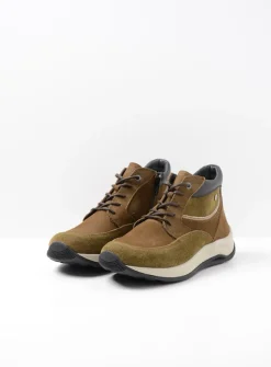 Hoge Veterschoenen|Wandelschoenen<Wolky Scone - taupe combi leer taupecombileer
