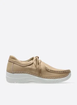 Lage Veterschoenen<Wolky Seamy Shoe - beige nubuck beigenubuck