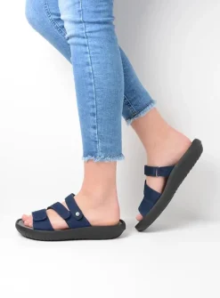 Slippers<Wolky Sense - blauw nubuck blauwnubuck