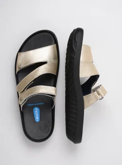 Slippers<Wolky Sense - goud leer goudleer
