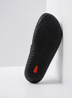 Slippers<Wolky Sense - zwart leer zwartleer