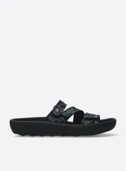 Slippers<Wolky Sense - zwart/blauw suede zwart/blauwsuede