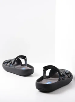 Slippers<Wolky Sense - zwart/blauw suede zwart/blauwsuede