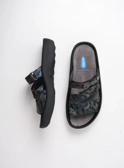 Slippers<Wolky Sense - zwart/blauw suede zwart/blauwsuede