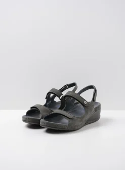 Sandalen<Wolky Shallow - grijs nubuck grijsnubuck