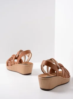 Sandalen<Wolky Sisal - cognac leer cognacleer