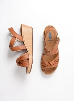 Sandalen<Wolky Sisal - cognac leer cognacleer