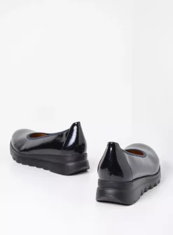 Instappers<Wolky Snallerina F2F - blauw lak biocare blauwlakbiocare